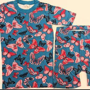 Hanna Andersson pajama set, beautiful butterfly pattern, Size 12, 100% cotton